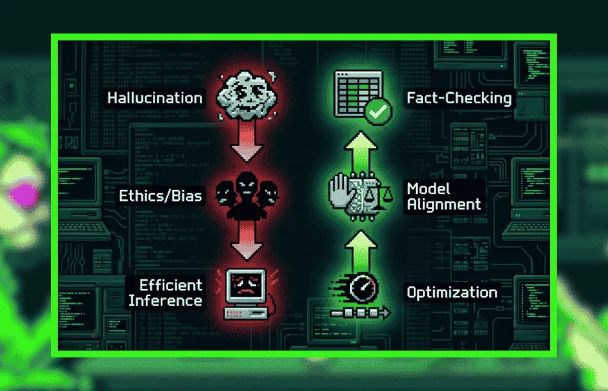 diagram showing LLM challenges and solutions